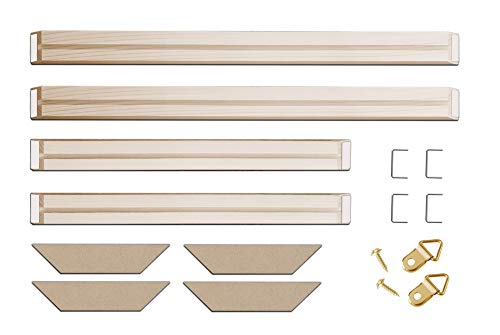DIY Solid Wood Canvas Frame Kit 16 x20 Inch for Oil Painting & Wall Art - Customized Wooden Art Frames for Paintings & Canvases - Easy to Build P&L ART.