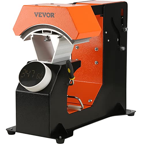 VEVOR 3-in-1 Auto Hat Heat Press Machine for Caps - No Crease, Automatic Release&Press Knob-Style Digital Control Panel, with 3pcs Interchangeable VEVOR