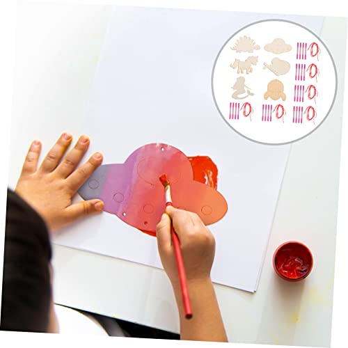 Yardwe 24 Sets DIY Wooden Wind Chime Unfinished Wind Chimes Toddler Art Supplies Kids Art Toys DIY Wind Bell Build Wind Chime Kit Whale Windchime Yardwe