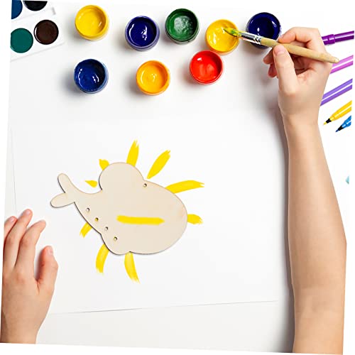 Yardwe 24 Sets DIY Wooden Wind Chime Unfinished Wind Chimes Toddler Art Supplies Kids Art Toys DIY Wind Bell Build Wind Chime Kit Whale Windchime Yardwe