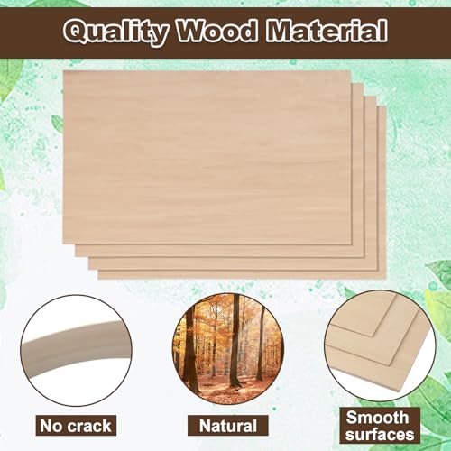 Sasylvia 30 Sheets Balsa Wood Sheets 12 x 20 x 1/16 Inch Basswood Sheets for Crafts Plywood Sheets Unfinished Wooden Boards Rectangular Wood Planks Sasylvia