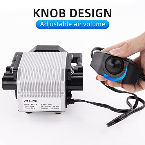 FoxAlien AP30A Portable Air Assist Pump 30L/min Adjustable Air Volume for Laser Engraver CNC Engraving Machines FoxAlien