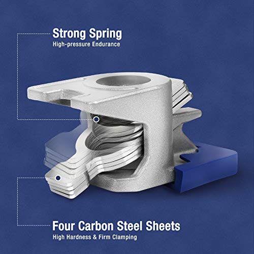 WORKPRO 2-Pack 3/4'' Pipe Clamps, Wood Gluing Pipe Clamp Set with H-shaped Feet, Lightweight Cast Aluminum Wood Clamps Quick Release for Woodworking, WORKPRO