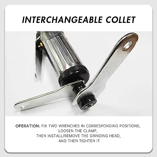 DINGTAIHE 1/4Inch Air Die Grinder, Straight Grinder, Pneumatic Air Die Grinder Heavy Duty Industrial Polisher Grinding Cleaning Tool DINGTAIHE