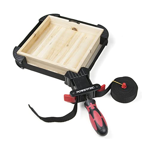 POWERTEC 71101V Deluxe Quick Release Strap Clamp | Woodworking Frame Clamping Strap Holder, 1 PK POWERTEC