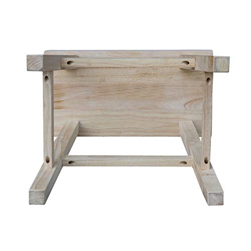 International Concepts 18-Inch Saddle Seat Stool, Unfinished IC International Concepts