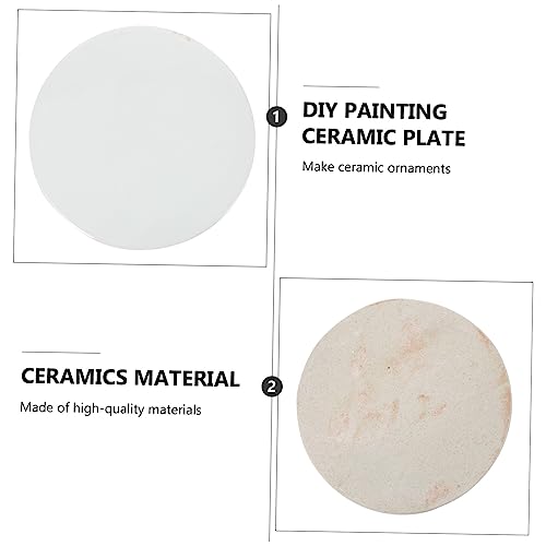 Tofficu Pottery White White Serving Platters Unfinished Ceramic Tiles Unfinished Ceramic Plate Dinner Decoracion para Mesa De Comedor Hand Ceramic Tofficu