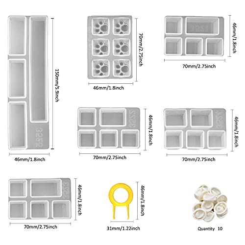 Silicone Keyboard Resin Mold, Aulufft 1 Set Keycaps Mold DIY Crystal Casting Key Cap Silicone Mold with Key Puller and Finger Cover for Mechanical Aulufft