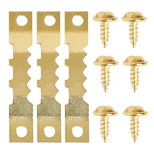 3-Pack Unfinished Wooden Panel Boards, 12x12-Inch Wood Plaque with Brass Sawtooth Picture Wall Hangers and Screws for Paintings, Custom Signs, Menu Bright Creations