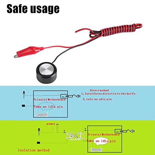 Zerodis CNC Touch Plate, Z-Axis Router Tool Setting Probe Milling CNC Engraving Machine Auto-Check Instrument Setting Probe Zerodis
