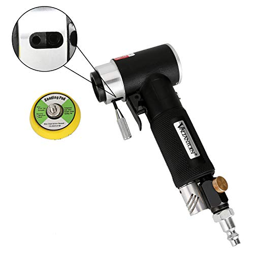Valianto 2" 3" Mini Air Sander, Pneumatic Sander Random Orbital Eccentric Dual Action Polisher with M6 Thread Plate (2" and 3"),- Adjustable Airflow Valianto