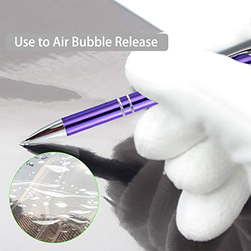 Weeding Pen for Vinyl Weeder Pen Tool Air Release Pin Pen Tool Stainless Steel Point Retractable Craft (Purple) aigHOMnE