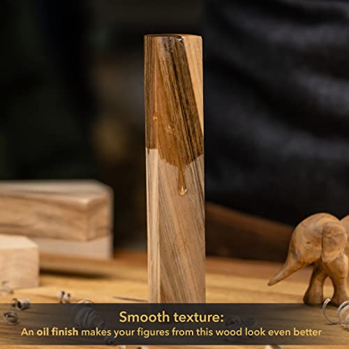 BeaverCraft BW10 Walnut Wood Carving Blocks Carving Wood Blocks Wood for Whittling Wooden Blocks for Crafts Whittling Wood Blocks Blank Cubes BeaverCraft