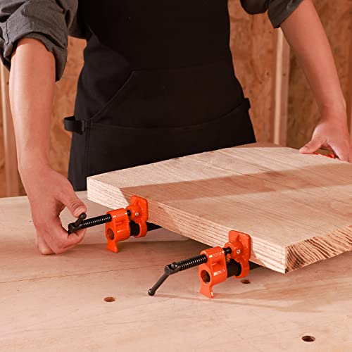 PONY 2-Pack 52 Wood Gluing Pipe Clamp Fixture for 1/2 Inch Black Pipe PONY