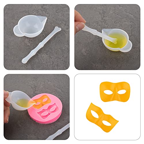 Framendino, 23 Pack Silicone Mold Cup Dispenser Mini Measuring Mixing Bowls with Spoon Glue Stick for DIY Epoxy Resin Craft Framendino