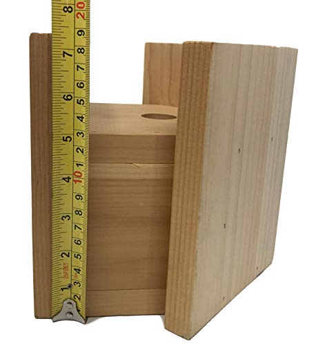 Solid Wood Birdhouse 3/4" Thick Solid Pine Strong Durable Heavy Duty Unfinished 8" Tall 3/4" Hole Made in The USA Built to Last Rhino Wood Industries