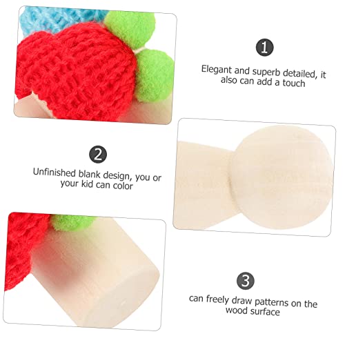 Gogogmee 1 Set Painted Puppet Toys Unfinished Wood Figure Montessori peg Dolls Blank Dolls Craft Blank Family Figures peg Doll Painting Craft peg Gogogmee