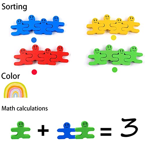 umbresen Wood Balance Building Blocks Stacking Games Toys for Kids Children Toddlers Preschool Boys and Girls Learning Educational Fine Motor Skill umbresen