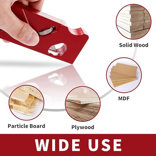 TIASOU Wood Planers for Woodworking, Chamfer Plane Woodworking Edge Corner Flattening Tool with Auxiliary Locator and Handles, Hand Chamfering Planer Tiasou