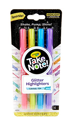 Crayola Glitter Markers, Assorted Colors, Art Supplies, 6Count