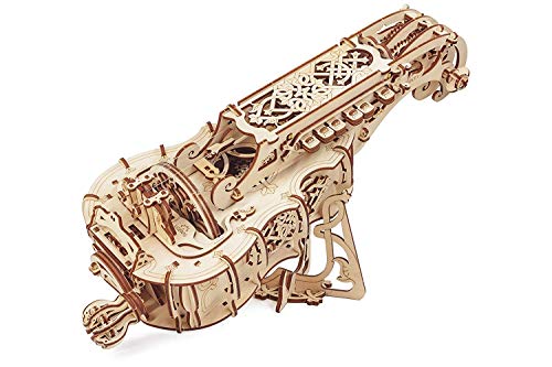 UGears Mechanical Models 3-D Wooden Puzzle - Mechanical Hurdy-Gurdy Musical Instrument UGEARS