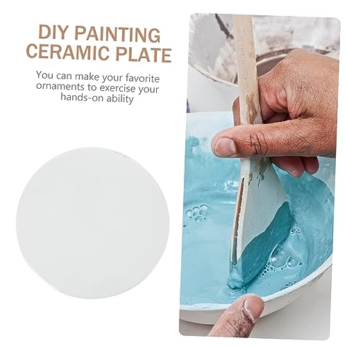 Tofficu Pottery White White Serving Platters Unfinished Ceramic Tiles Unfinished Ceramic Plate Dinner Decoracion para Mesa De Comedor Hand Ceramic Tofficu