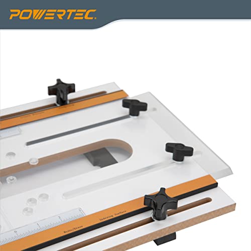 POWERTEC 71399 Router Fluting Jig, Router Jig for Precise Flutes, Router Table Accessories POWERTEC