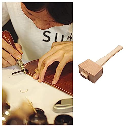 AOTISBAO Wooden Mallet Hammer with Handle Wooden Woodworking Mallet Carpenters Mallet for DIY Carpentry Making Tool AOTISBAO