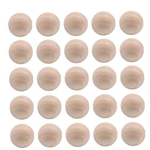KALLORY 200 Pcs Crafts Loose Beads Unfinished Wood Bead Natural Wood Balls Mini Wood Balls Loose Spacer Bead No Hole Wood Bead House Supplies Blank KALLORY