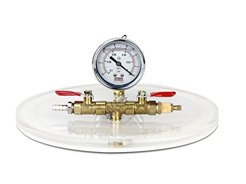 BACOENG 1.5 Gallon Stainless Steel Vacuum Chamber Silicone Kit for Degassing Resins, Silicone and Epoxies BACOENG