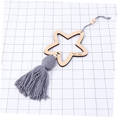PartyKindom 2pcs Unfinished Wood Stars Baby Room Hanging Ornament Star Ornament Nursery Star Decor Ceiling Decor PartyKindom