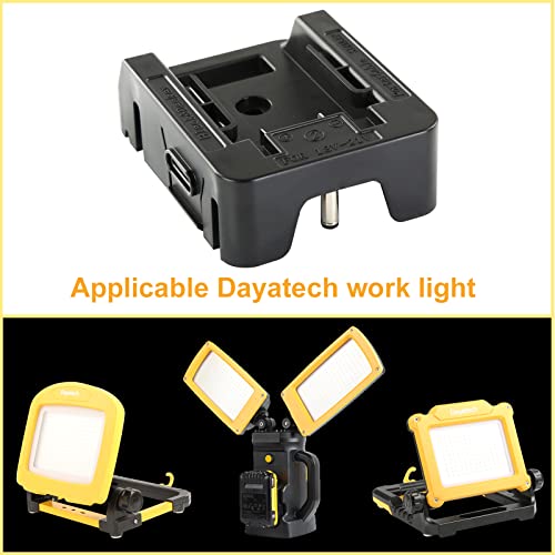 DAYATECH DC Adaptor Compatible with Black&Decker, Porter Cable, Stanley Power Tool 18-20V Li-Ion Battery Pack, Deisgn for DAYATECH Work DAYATECH