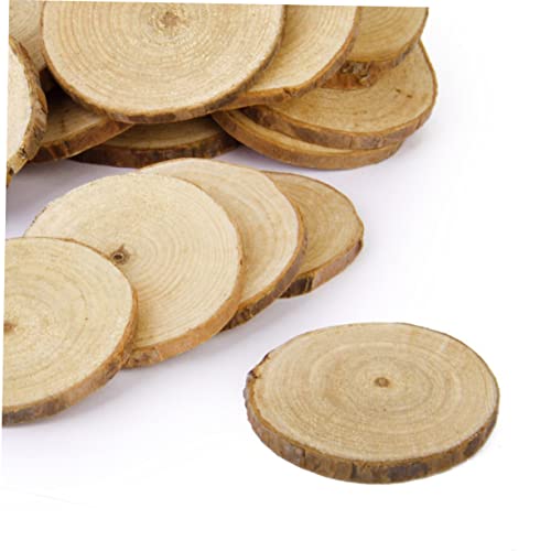 20pcs Mini Log Slices Wood Slab for Crafts Unfinished Wood Slices Small Wood Slice Birch Wood Slices Unfinished Wood Crafts Wood Slices Circles Bulk SEWOART