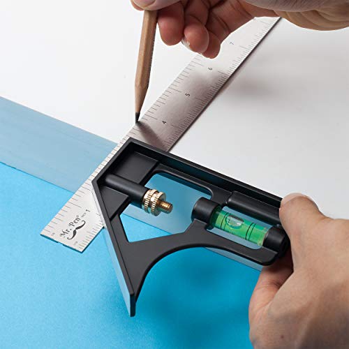 Mr. Pen- Combination Square, 12" Combo Square, Carpentry Tools, Carpenter Square, Woodworking Tools,Framing Square, T Square, T Ruler, Combination Mr. Pen