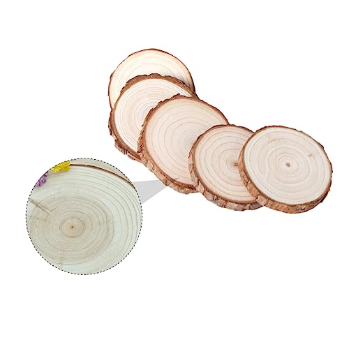 VILLCASE 1 Set Christmas Decoration Wood Chips School Projects Supplies Mini Wood Display Easel Craft Wood Circles Mini Easel Ornament Weddings Table VILLCASE