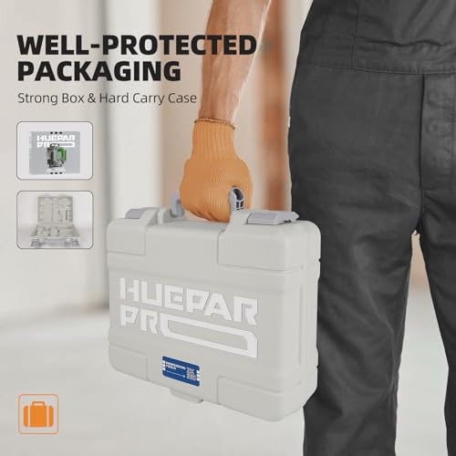 Huepar Pro Laser Level, 16 Lines Self-Leveling 4x360 Green Beam Cross Line Laser Tool, High Accuracy Professional 4D Tiling Floor Laser Level with Huepar Pro