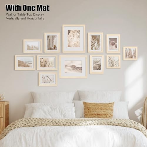 Egofine Picture Frame Set 12 Pack, Picture Frames Collage Wall Decor with Two 8x10, Four 5x7, Four 4x6, Two 4x4, Photo Frames for Wall and Tabletop, Egofine
