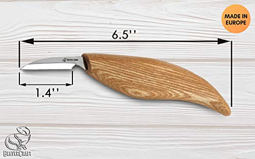 BeaverCraft Wood Carving Detail Knife C8 1.5" Whittling Knife for Detail Wood Carving Craft Knife - Chip Carving Knife Wood Carving Tools for BeaverCraft