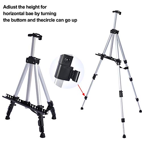 Portable Artist Easel Stand - Adjustable Height Painting Easel with Bag - Table Top Art Drawing Easels for Painting Canvas, Wedding Signs & Tabletop T-SIGN
