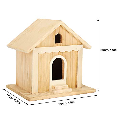 Wooden Bird House, 7.9x7.9x5.9in Bird Houses for Outside Birdhouse for Outside Garden Patio Decorative Nest Box Bird House for Swallow Sparrow Cyrank