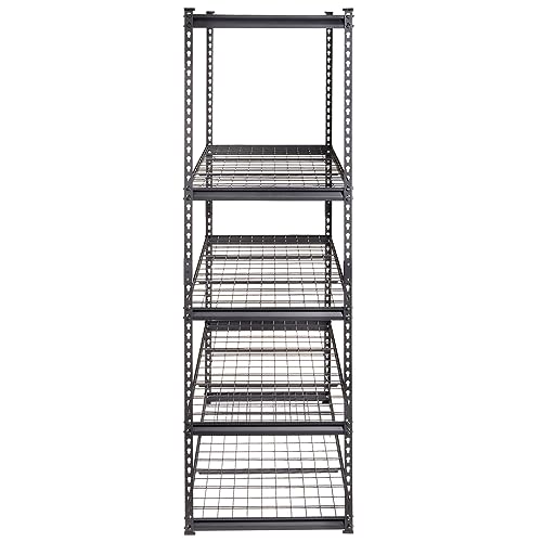 VEVOR Storage Shelving Unit, 5-Tier Adjustable, 2000 lbs Capacity, Heavy Duty Garage Shelves Metal Organizer Wire Rack, Black, 60" L x 24" W x 78" H VEVOR