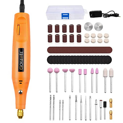 GOXAWEE 24V Mini Rotary Tool, Corded Rotary Tool with 105pcs Accessories, 18000rpm Multi-Purpose Power Rotary Tool for Handmade Crafting and DIY