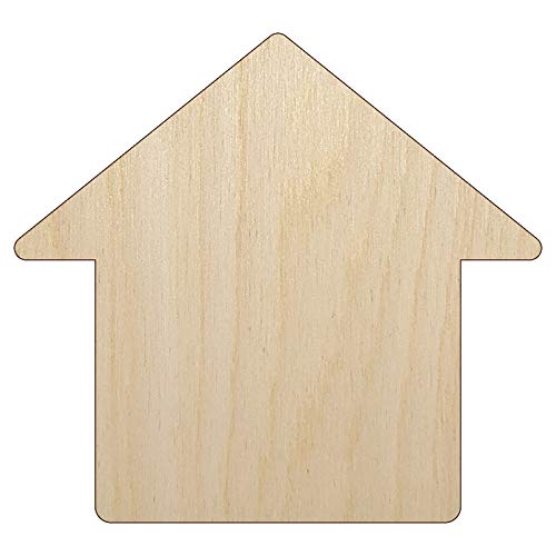 House Home Unfinished Wood Shape Piece Cutout for DIY Craft Projects - 1/4 Inch Thick - 6.25 Inch Size Sniggle Sloth