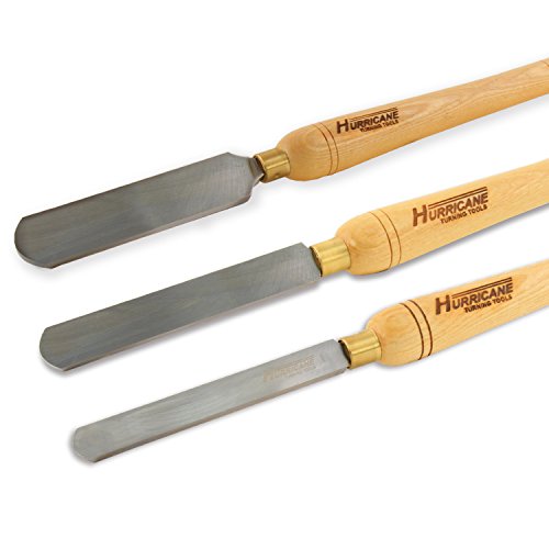 Hurricane Turning Tools, HSS, 3 Piece Round Nose Scraper Set (3/4", 1" and 1 1/2"), Standard Series Woodturning Tools Hurricane Turning Tools