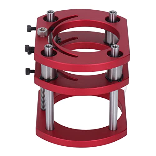 Router Lift Base,Aluminum Alloy and Stainless Steel, 4 Jaw Clamping Router Table Lifting System Base, Woodworking Tool for 64-66mm Diameter PerGar