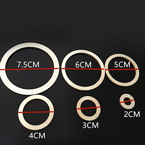 Ciieeo 50pcs Wreath Frames Unfinished Wood Pieces Rings Shape Round Wood Linking Rings Wooden Pieces for Floral Craft DIY Craft Making Ciieeo