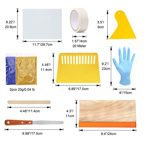 Pllieay 26Pcs Screen Printing Starter kit, 3 Different Size Wood Silk Screen Printing Frames with 110 Mesh, Screen Printing Squeegees, Inkjet Pllieay