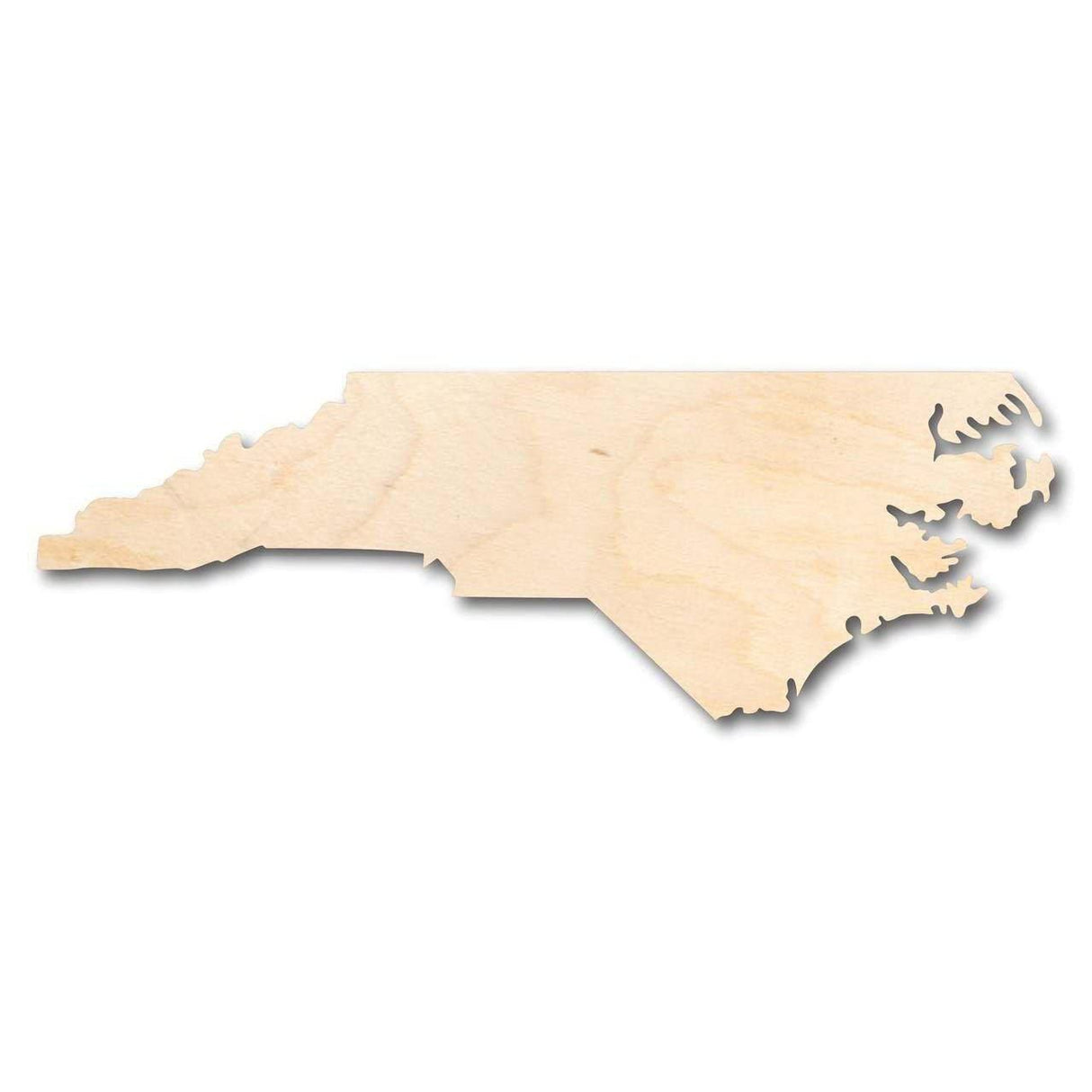 Unfinished Wood North Carolina Shape - State - Craft - up to 24" DIY 4" / 1/8" 24 Hour Crafts