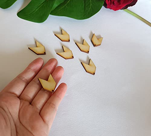 30pcs of Blank Wood Earring Makings,Blank Sublimation Chevron Earrings,Unfinished Earring Pendants (1.0'') MEYA