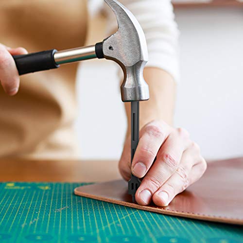 BESPORTBLE 3pcs Leather Craft Tool Curved Stitching Chisels DIY Prong DIY Tools Round Hole Chisel Hole Punch Kit Leather Tooling Leather Punch Tool BESPORTBLE